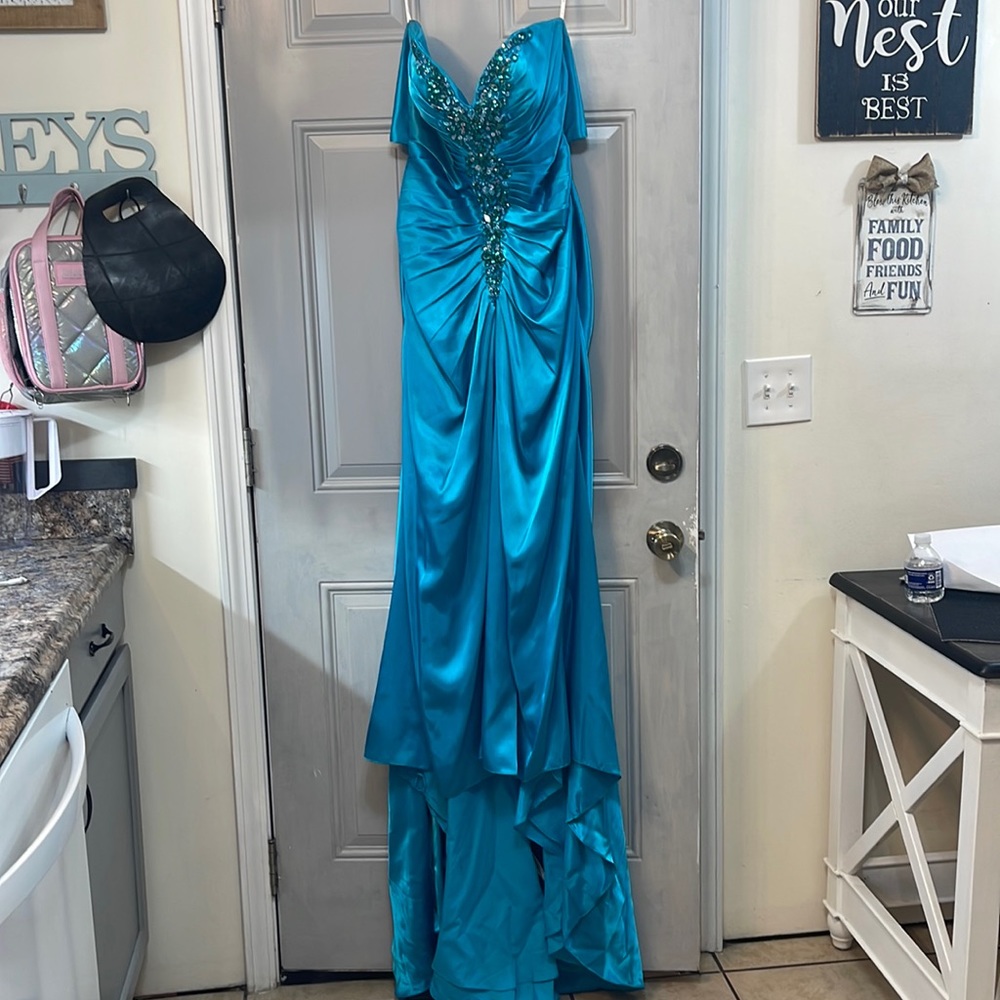 Blue size 14 prom dress
